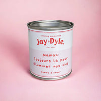 Bougie artisanale Maman - Pomme d'amour - Souvenirs Joyeux