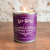 Bougie Artisanale Bonbons Violette – Plaisir Nostalgique